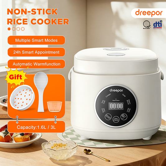 Dreepor Smart Rice Cooker – Touch Display & One-Button Cooking for Daily Meals