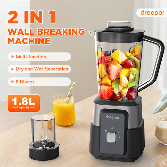 Dreepor 2-in-1 High-Speed Blender & Food Chopper