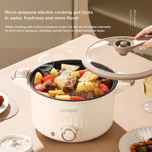 2-in-1 Dreepor Electric Cooker Hot Pot — Perfect for Filipino Cooking, Soups & Stir-Fry