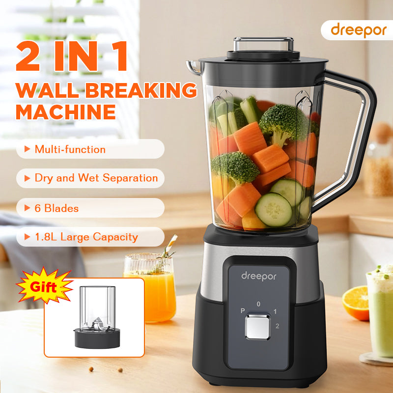 Dreepor 2-in-1 High-Speed Blender & Food Chopper