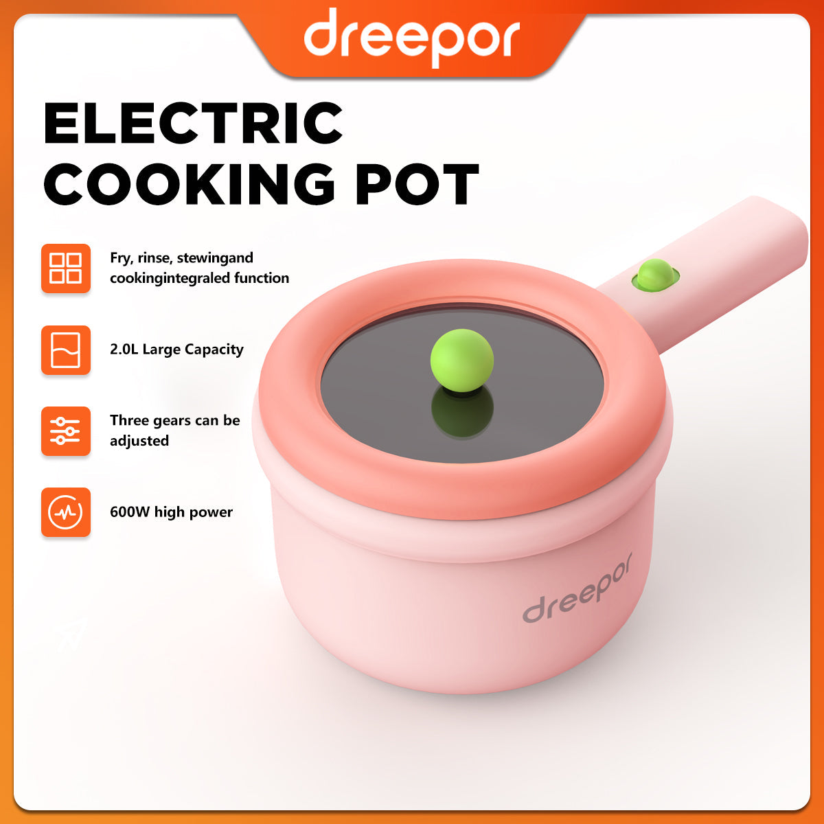 Dreepor Multi-function Electric Cooker – Fast, Easy, and Healthy Meals in Minutes | Philippines