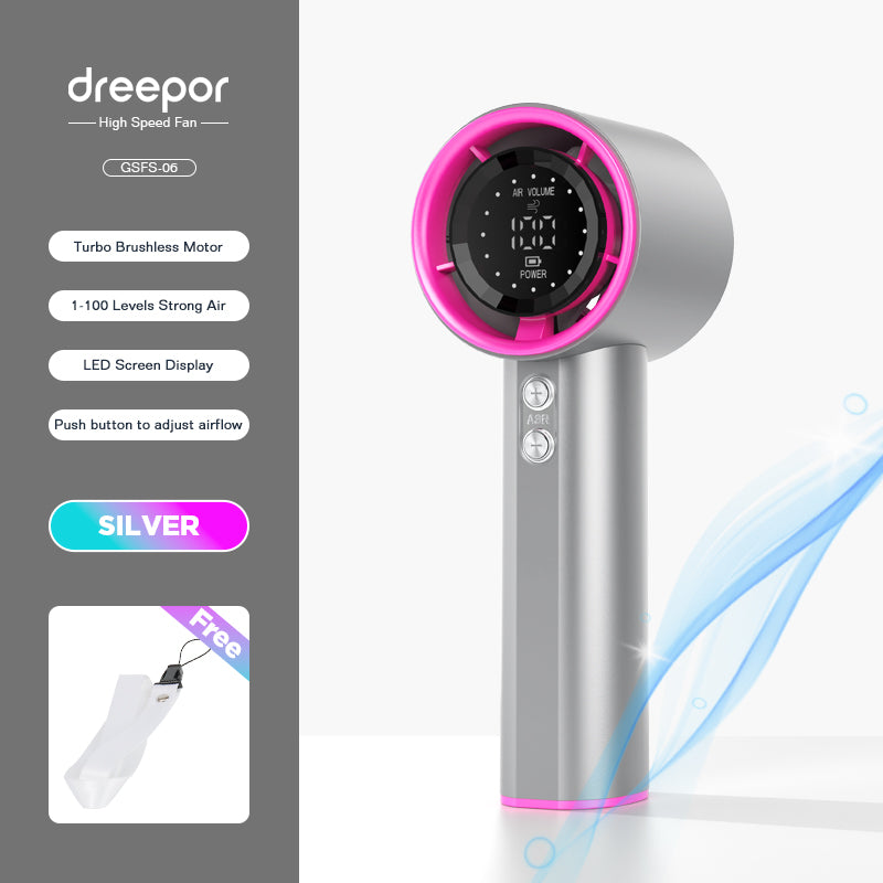 Dreepor Portable Turbo Fan | High-Speed Handheld Mini Fan with Powerful Cooling