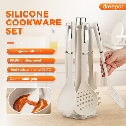 Dreepor 6-Piece Silicone Kitchenware Set – Non-Stick, Heat Resistant, Food-Grade & Baby-Safe