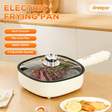Dreepor Mini Non-Stick Electric Skillet - 2-in-1 Fry & Grill Pan
