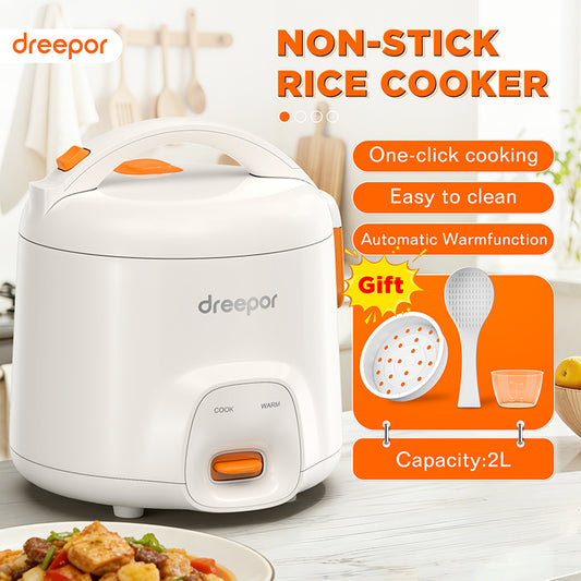 Dreepor Easy Rice Cooker with Steamer