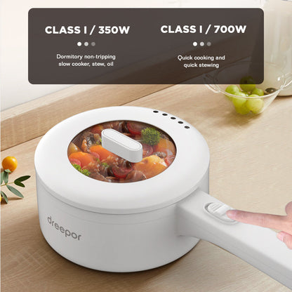 Dreepor Multi-Function electric Cooking Pot 2L – Non-Stick Pot for Rice, Noodles & Soup