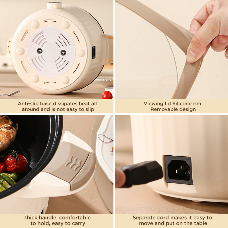 2-in-1 Dreepor Electric Cooker Hot Pot — Perfect for Filipino Cooking, Soups & Stir-Fry
