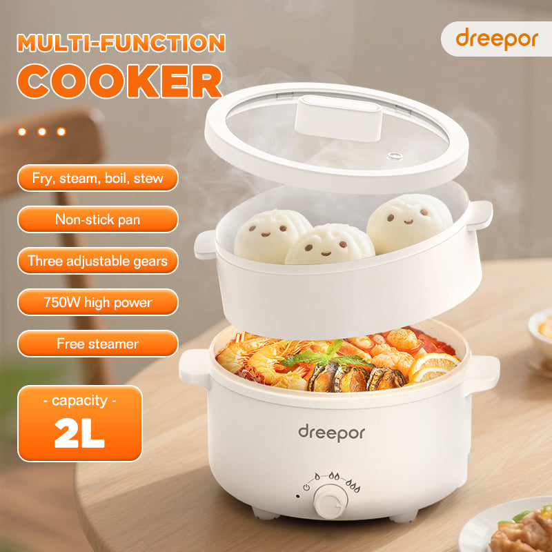 Dreepor 2L Double-Layer Steamer & electric cooker Philippines