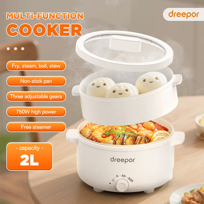 Dreepor 2L Double-Layer Steamer & electric cooker Philippines