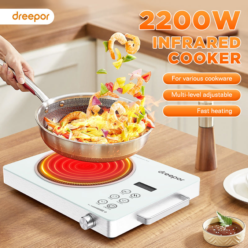 Dreepor 2200W Electric Ceramic Cooker – Fast & Easy Cooking for Everyday Meals