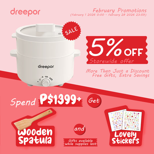 Dreepor 2L Double-Layer Steamer & electric cooker Philippines