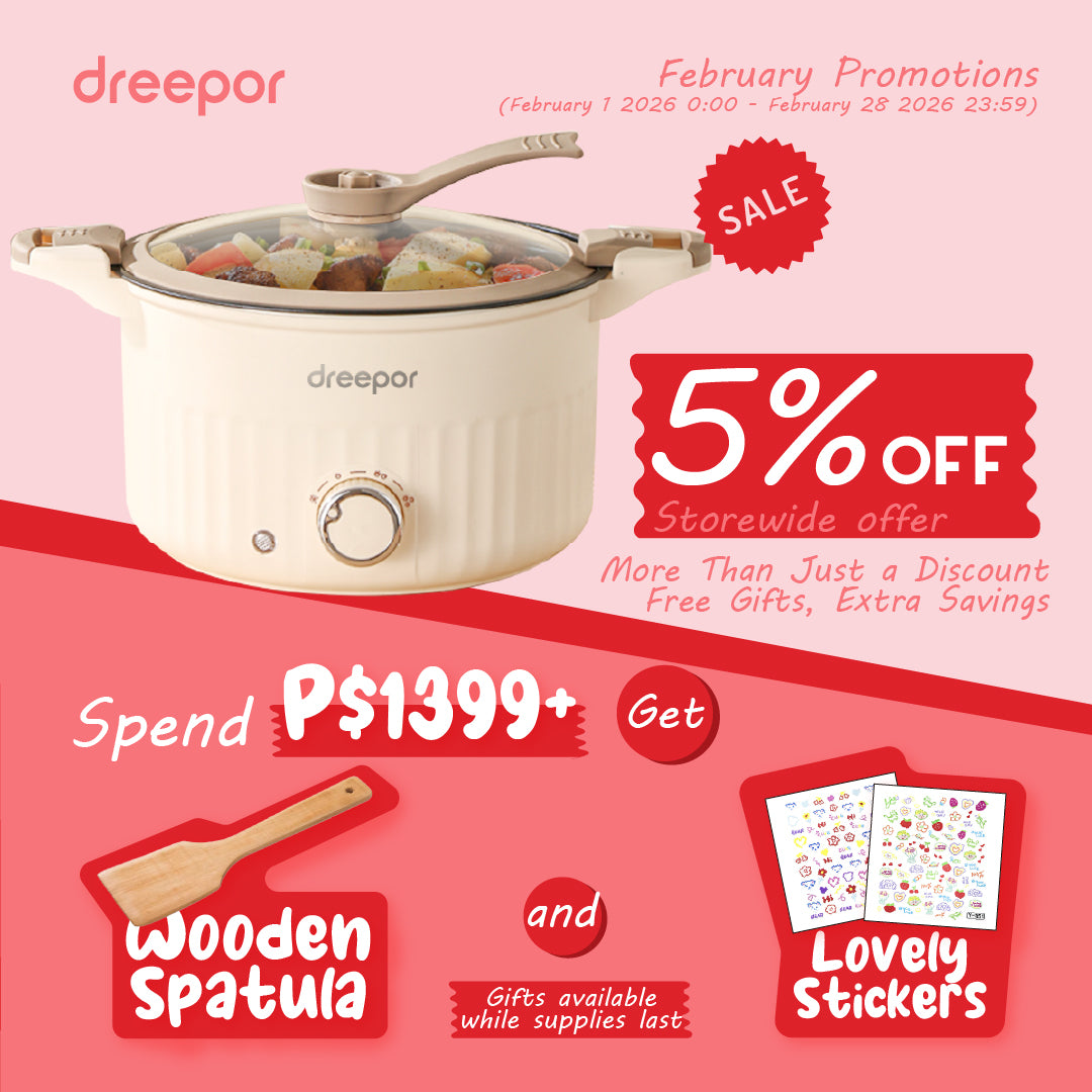 2-in-1 Dreepor Electric Cooker Hot Pot — Perfect for Filipino Cooking, Soups & Stir-Fry