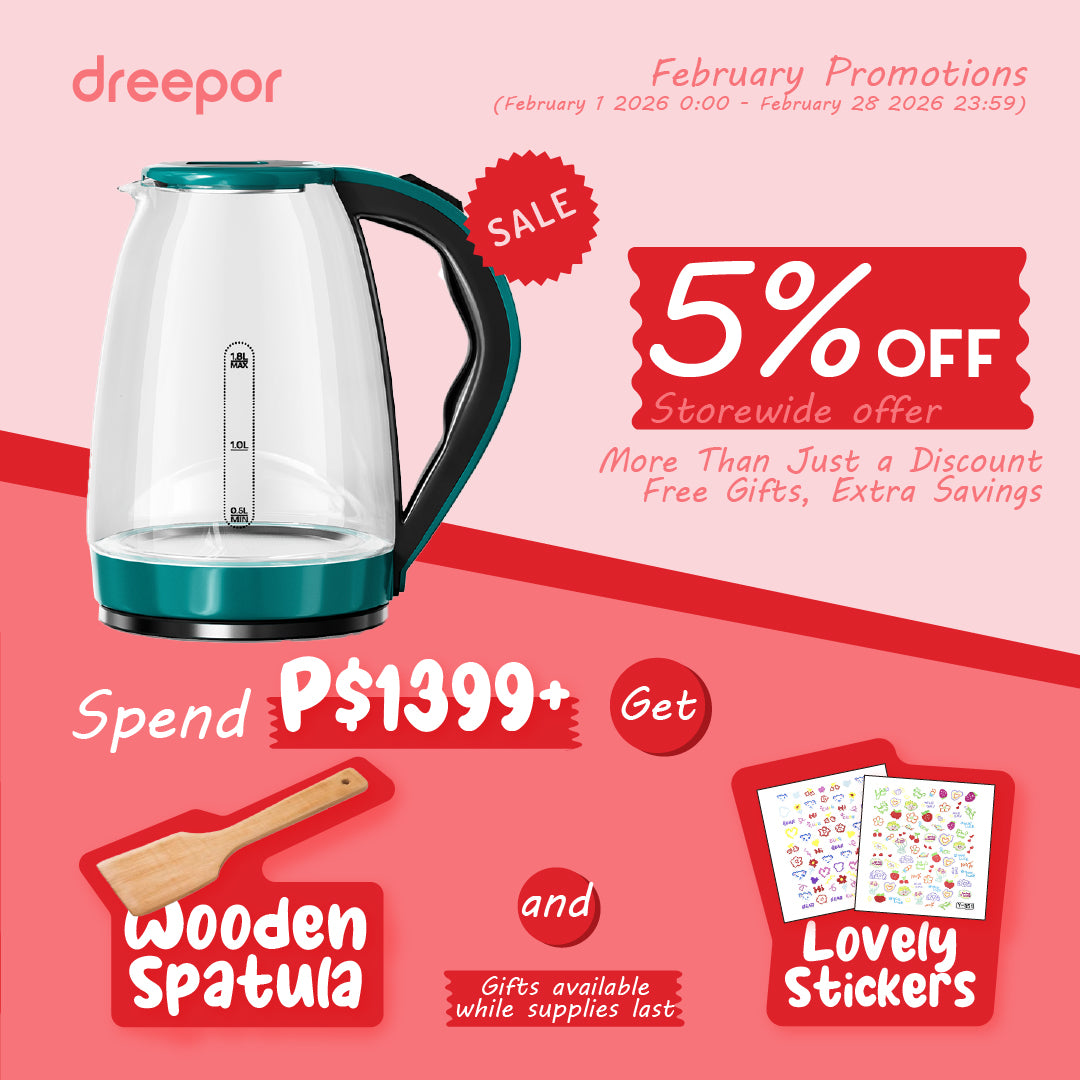 Dreepor 1.8L Fast Boil Electric Kettle