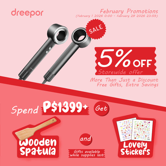 Dreepor High Speed Ionic Hair Dryer – Fast Dry, Low Noise, Salon Hair Dryer PH