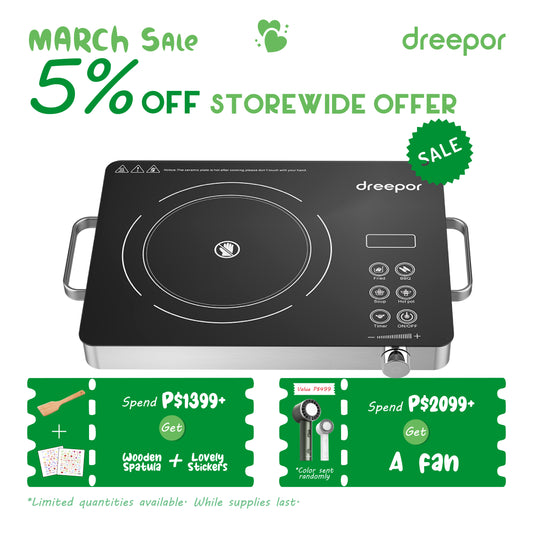 Dreepor 2200W Electric Ceramic Cooker – Fast & Easy Cooking for Everyday Meals