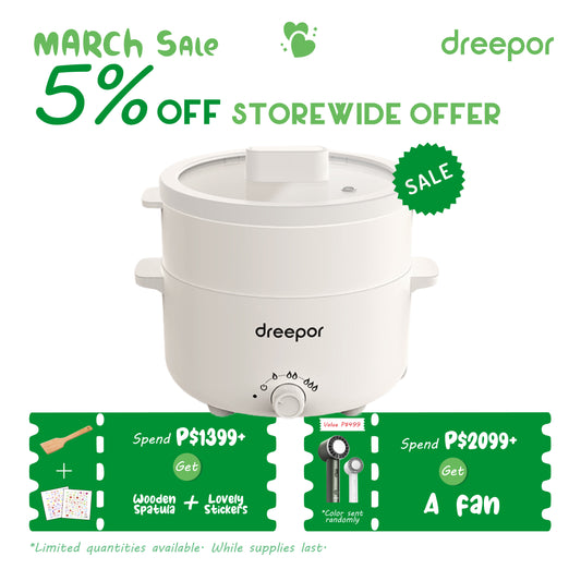 Dreepor 2L Double-Layer Steamer & electric cooker Philippines