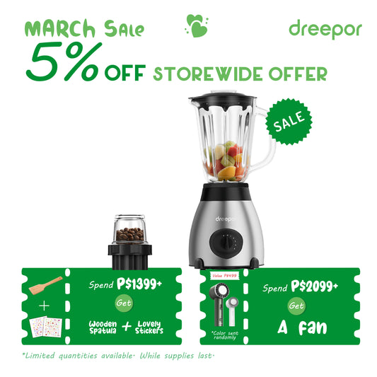 Dreepor 2-in-1 Blender & Food Chopper