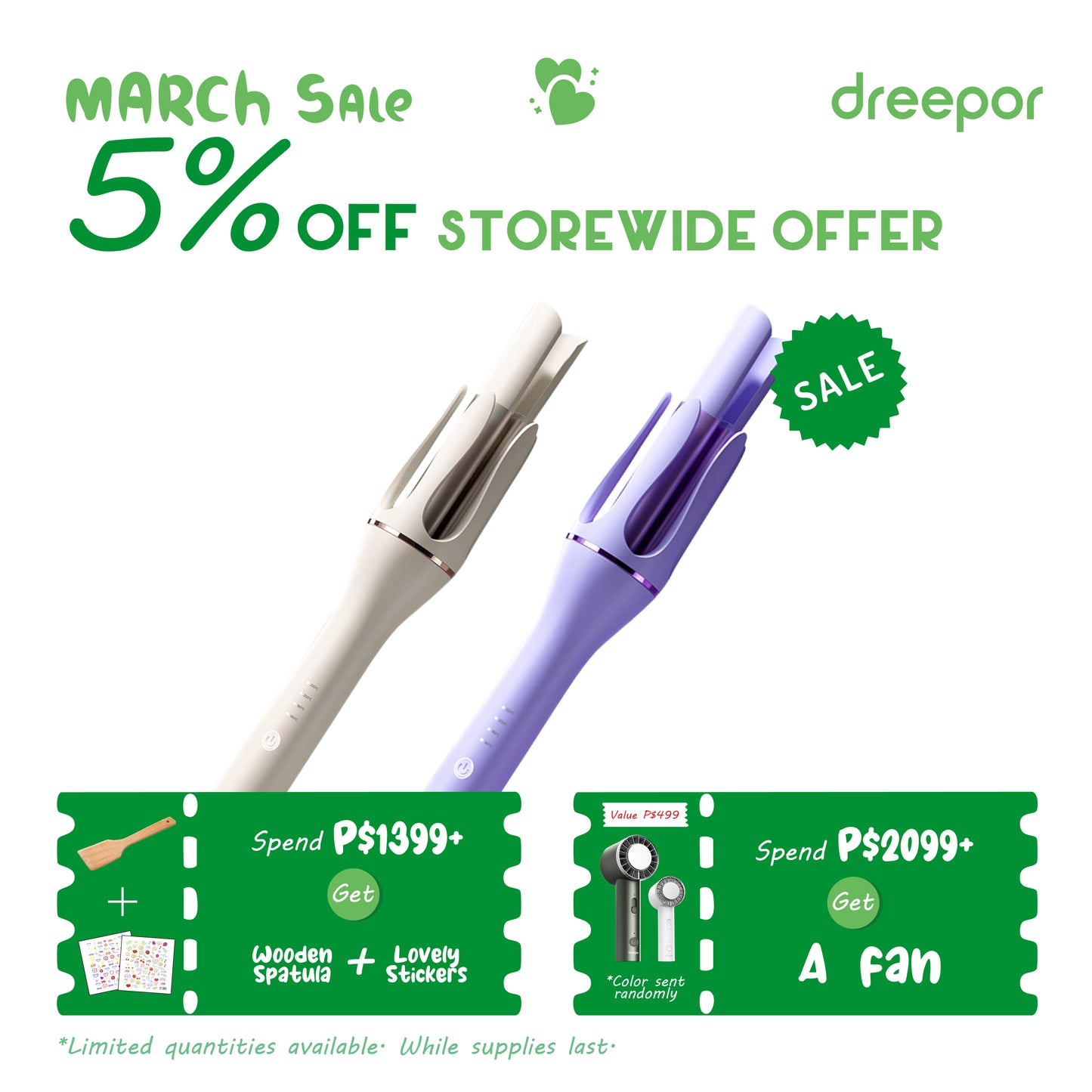 Dreepor 32MM Automatic Curling Iron - Frizz-Free Curls in 5 Mins!