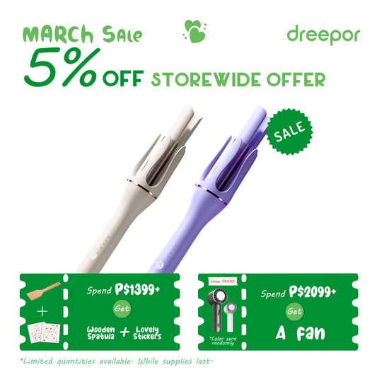 Dreepor 32MM Automatic Curling Iron - Frizz-Free Curls in 5 Mins!
