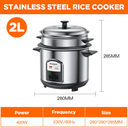 Dreepor Electric Rice Cooker with Steamer