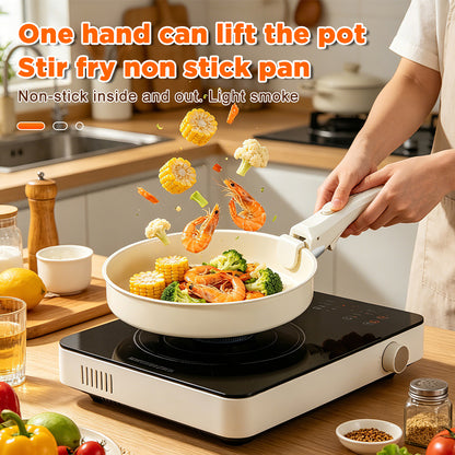 Dreepor Detachable Handle Cooking Pot Set – Non-Stick Soup Pot & Frying Pan