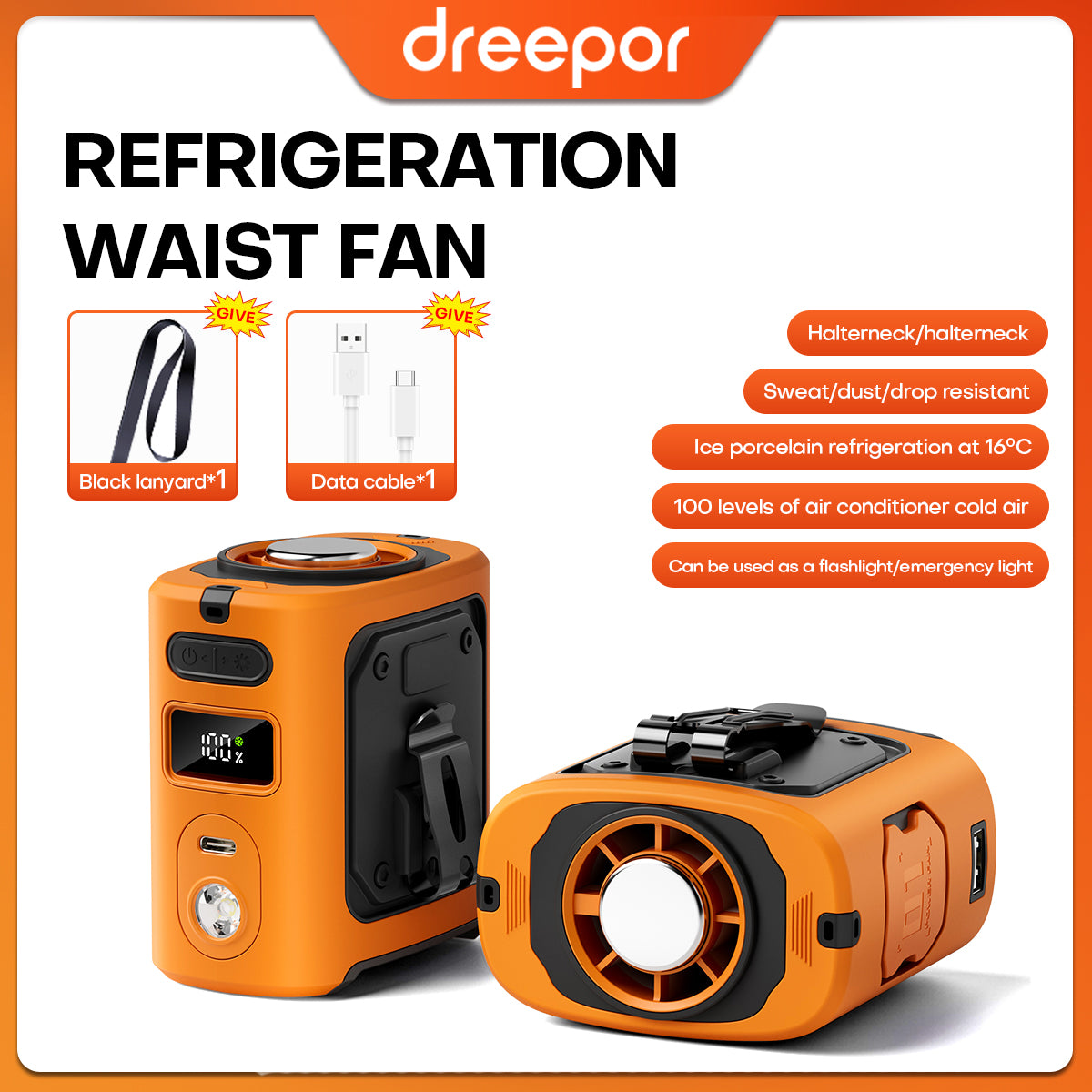 Dreepor Portable Waist Fan – Hands-Free Personal Cooling Fan