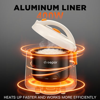 Dreepor Easy Rice Cooker with Steamer