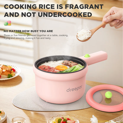 Dreepor Multi-function Electric Cooker Mini Non-stick Pan