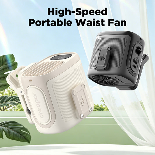 Dreepor Wearable Waist Fan – Hands-Free, 5-Speed Cooling