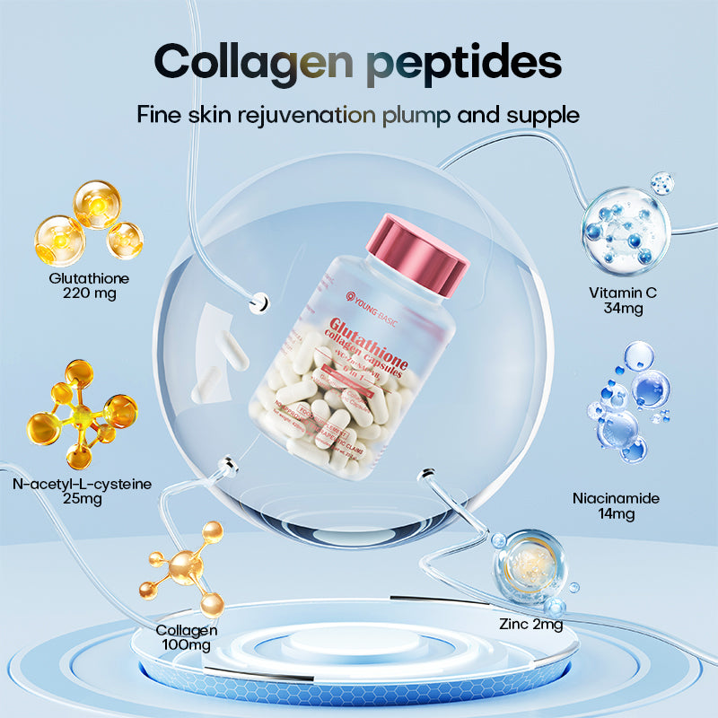Dreepor & 9YOUNG-BASIC Glutathione Collagen Peptides – Brightening & Anti-Aging Capsules