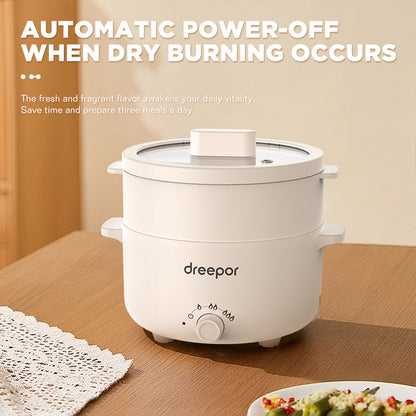 Dreepor 2L Double-Layer Steamer & Frying Pan