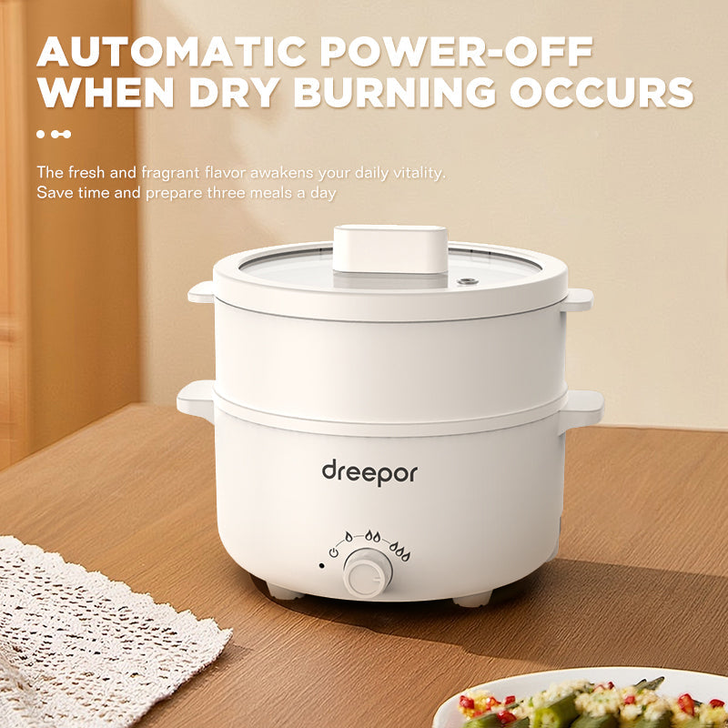 Dreepor 2L Double-Layer Steamer & electric cooker Philippines