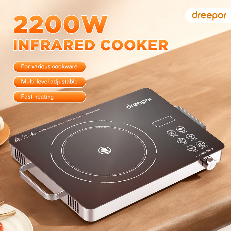 Dreepor 2200W Electric Ceramic Cooker – Fast & Easy Cooking for Everyday Meals
