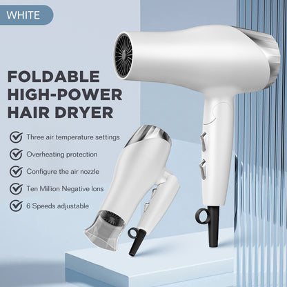 Dreepor Foldable Hair Dryer – Fast Drying with Hot & Cold Air