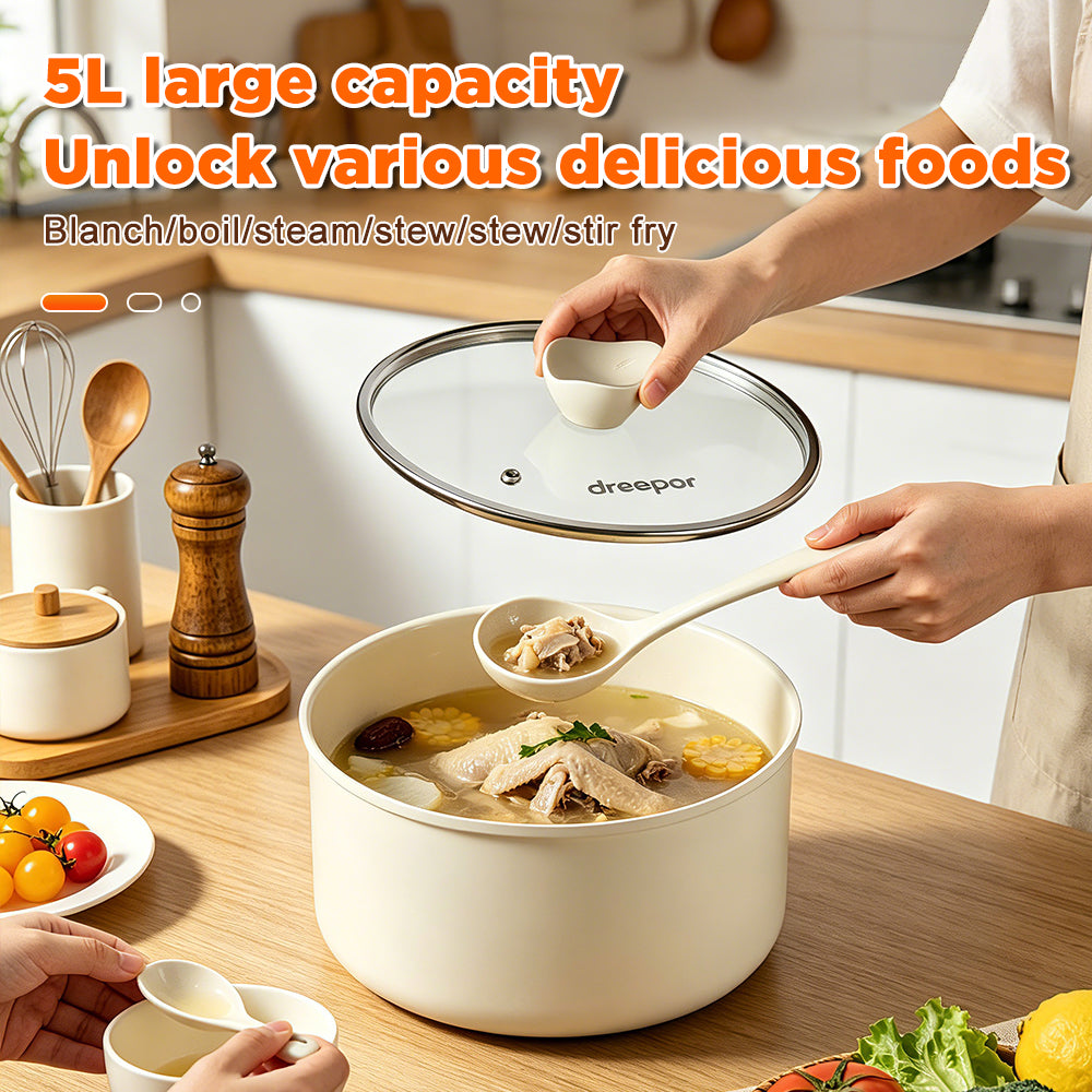 Dreepor Detachable Handle Cooking Pot Set – Non-Stick Soup Pot & Frying Pan
