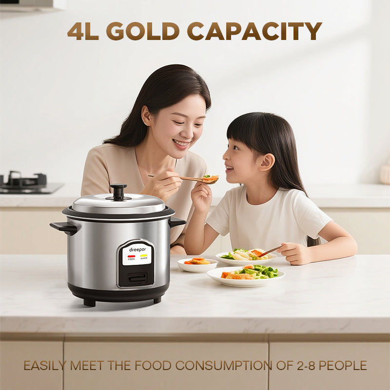 Dreepor Electric Rice Cooker with Steamer
