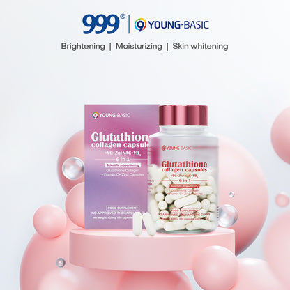 Dreepor & 9YOUNG-BASIC Glutathione Collagen Peptides – Brightening & Anti-Aging Capsules
