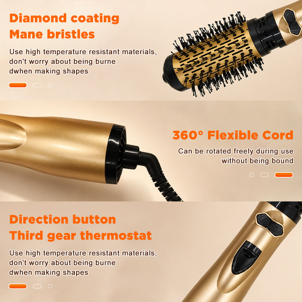 Dreepor 2-in-1 Hot Air Styling Brush | Hair Dryer & Volumizer Brush | Fast Drying Hair Curler