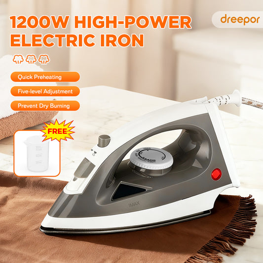 Dreepor Steam Iron – 1200W & 1600W Fast Heating for Easy Wrinkle Removal