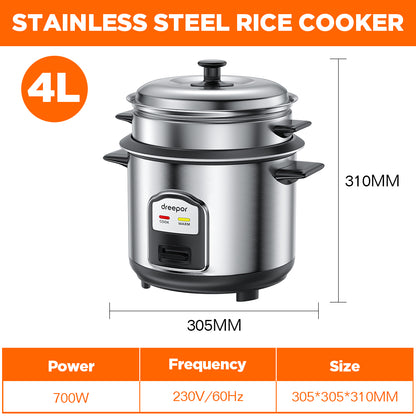 Dreepor Electric Rice Cooker with Steamer