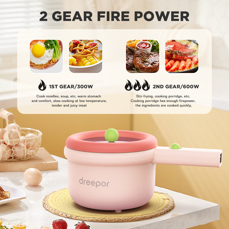 Dreepor Multi-function Electric Cooker Mini Non-stick Pan