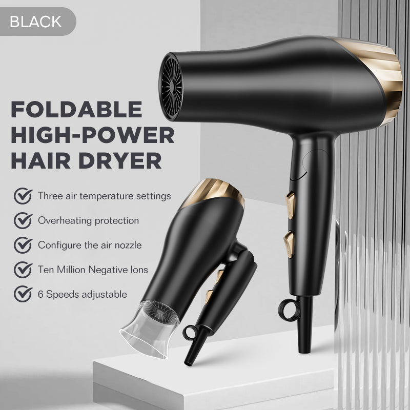 Dreepor Foldable Hair Dryer – Fast Drying with Hot & Cold Air