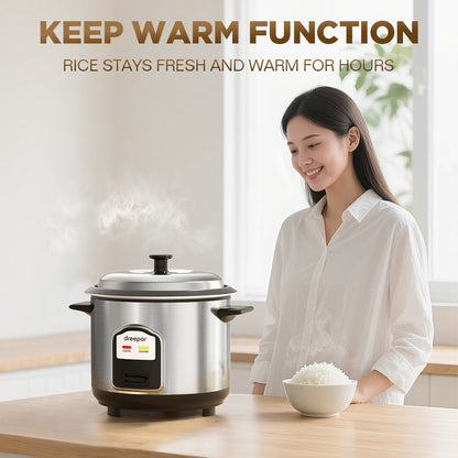 Dreepor Electric Rice Cooker with Steamer