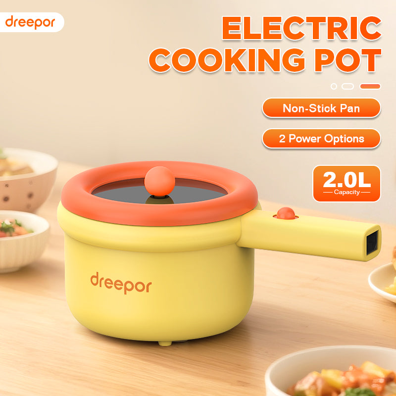 Dreepor Multi-function Electric Cooker Mini Non-stick Pan