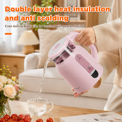 Dreepor 1.8L Electric Glass Kettle | Fast Boil Water Heater with Auto Shut-Off