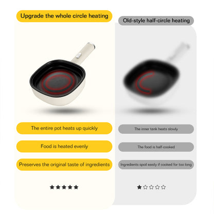 Dreepor Mini Non-Stick Electric Skillet - 2-in-1 Fry & Grill Pan