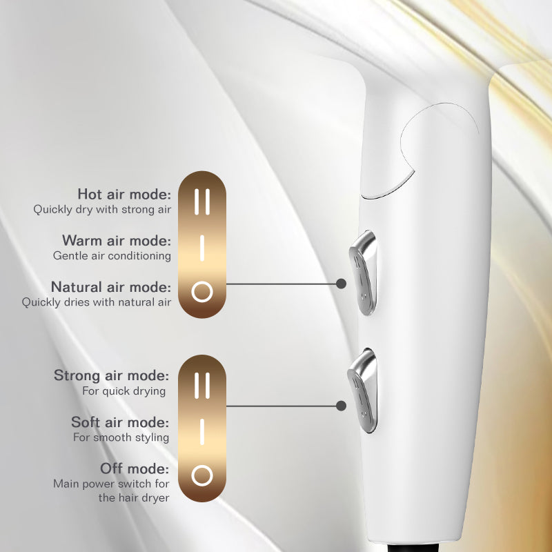 Dreepor Foldable Hair Dryer – Fast Drying with Hot & Cold Air