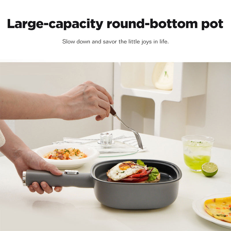 Dreepor Mini Non-Stick Electric Skillet - 2-in-1 Fry & Grill Pan