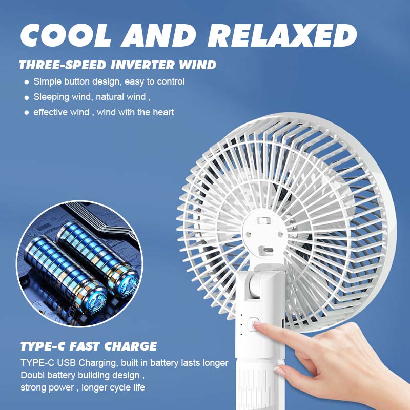 Dreepor Portable Handheld Fan – Adjustable 3-Speed USB Cooling