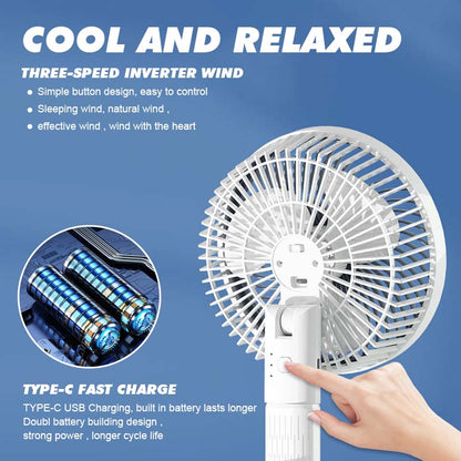 Dreepor Portable Handheld Fan – Adjustable 3-Speed USB Cooling